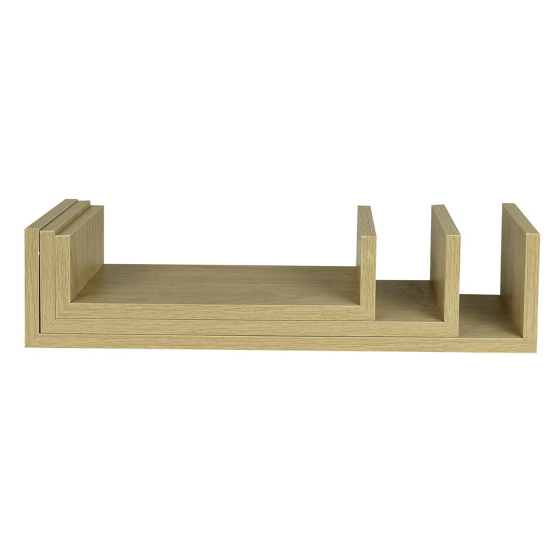 Dreshawn 3 Piece Floating Shelf, Oak
