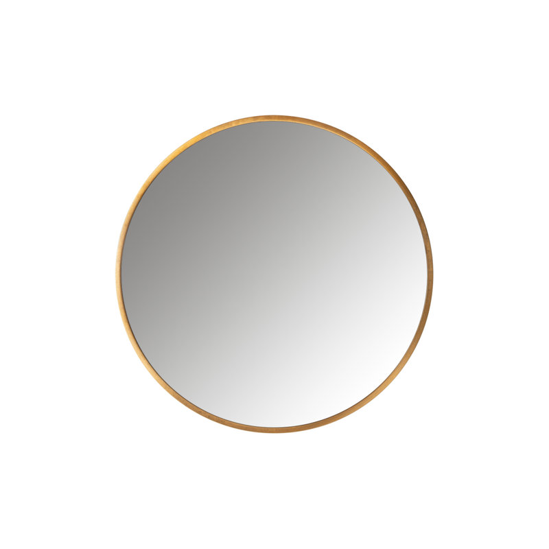 Marion Flat Wall Mirror, Gold, 43 x 43
