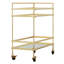 Chariot-bar en fer de style moderne avec 2 tablettes en miroir