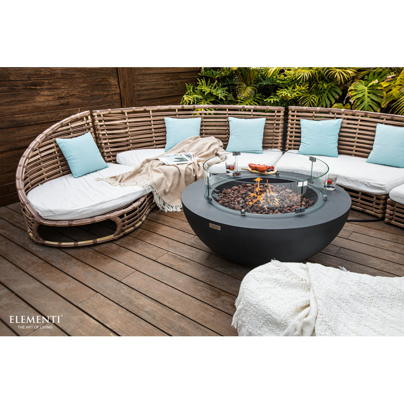 Elementi 30" Round Fire Pit Flame Guard