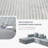 American Style Convertible Modular 4 - Seat Compression , Grey With Medium Firm Seat, 100% New Foam, Us , Standard 100 By Brushed Corduroy Covers, Machine Washable And Skin Smooth-1143257467