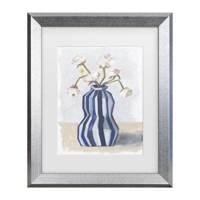 Encadré «Bololog Lucecia Caporale Flowers in A Striped Vase II», art encadré