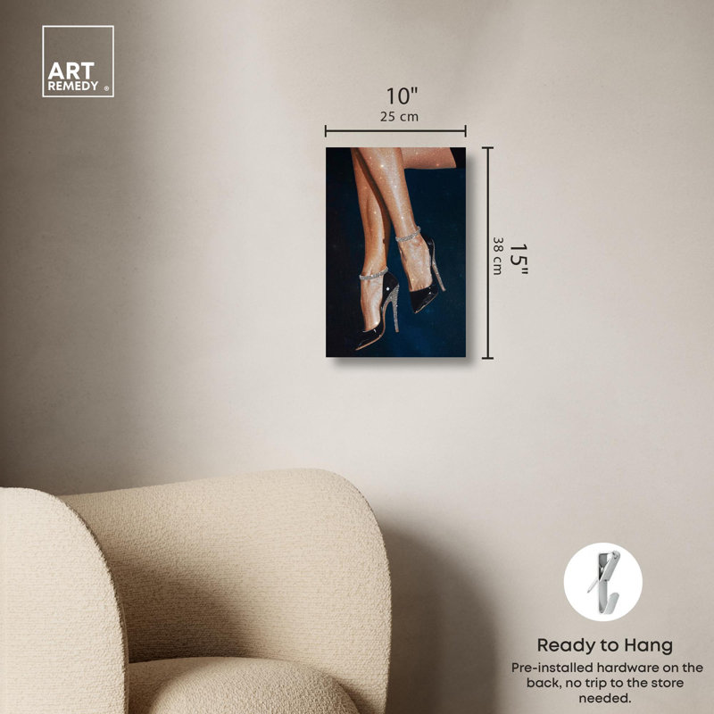 «Sparkling Night Heels», toile par Art Remedy, Toile tendue, H 15 po x l 10 po
