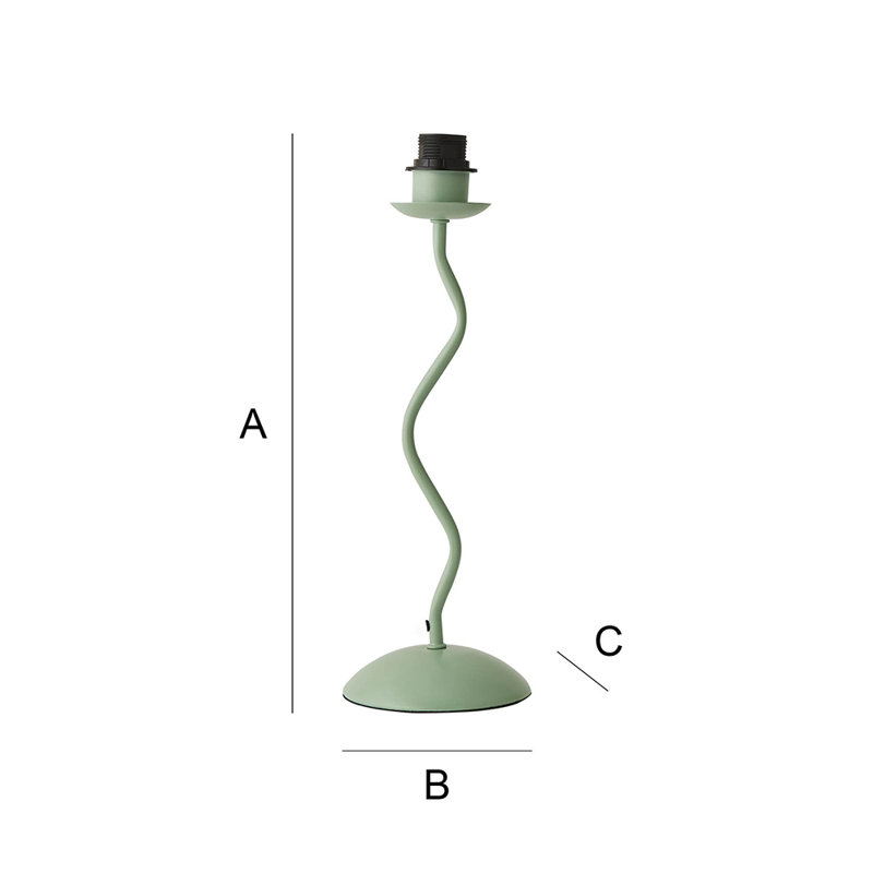 Clapp Metal Lamp Base Lamp, Green