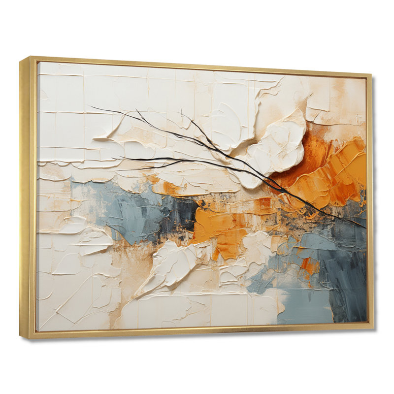 Minimalisme moderne, sérénité scandinave, reproduction d'art sur toile, H 16 po x l 32 po, Reproduction avec cadre flottant