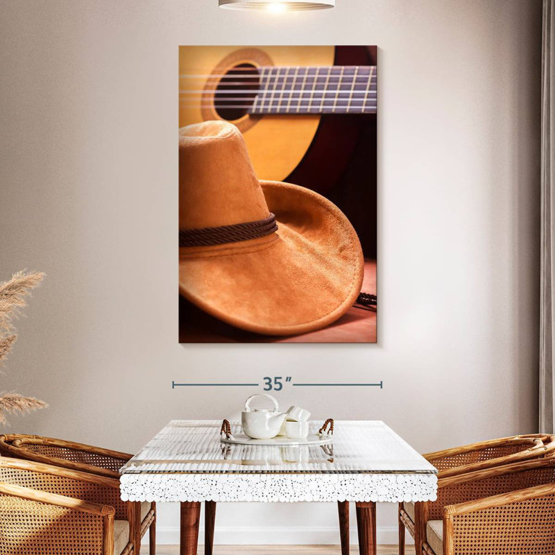 Abarca Country Hat et guitare, H 51 po x l 34 po