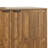 Farmhouse Walnut Accent Cabinet with Slatted Doors Adjustable Shelves & Storage
