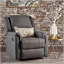 Fauteuil inclinable oscillant en tissu gris anthracite avec pivot, inclinaison manuelle pour un confort et un style ultimes