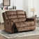 Natane 63.8" Wide Contemporary Super Soft Brown Microfiber Manual Reclining Loveseat Sofa with Pillow Top Arms