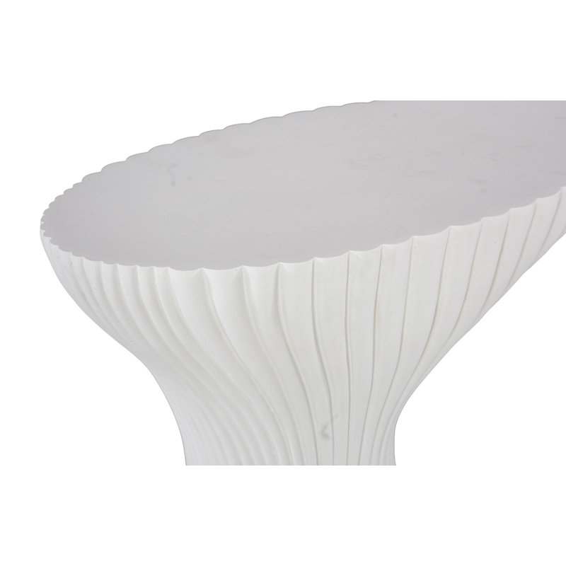 Cadence Console Table, White Stone, White Stone