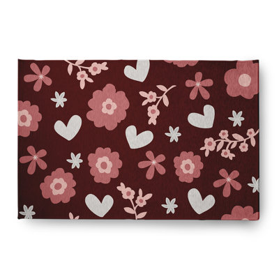 Chenille Floral Indoor Rug