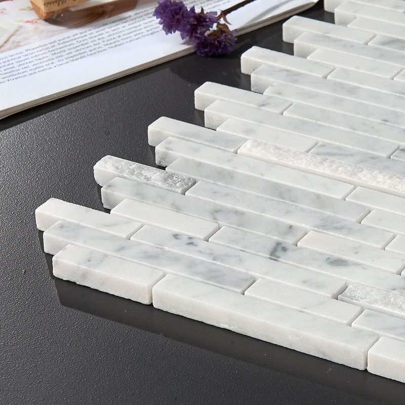 Tibet Marble Linear Mosaic Wall & Floor Tile, White