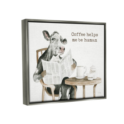 «Happy Morning Coffee», phrase encadrée sur bois par Cindy Jacobs, impression