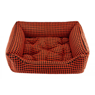 Houndstooth Orthopedic Polyester Pet Bed