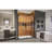 DreamLine Elegance-LS 60 1/4 - 62 1/4 inch W x 72 inch H Frameless Pivot Shower Door in Matte Black-121723724-122531106