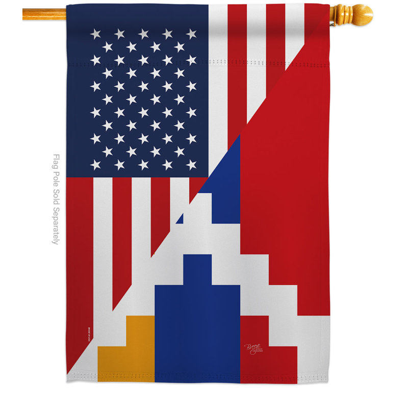 Double Sided 40'' H x 28'' W Polyester House Flag
