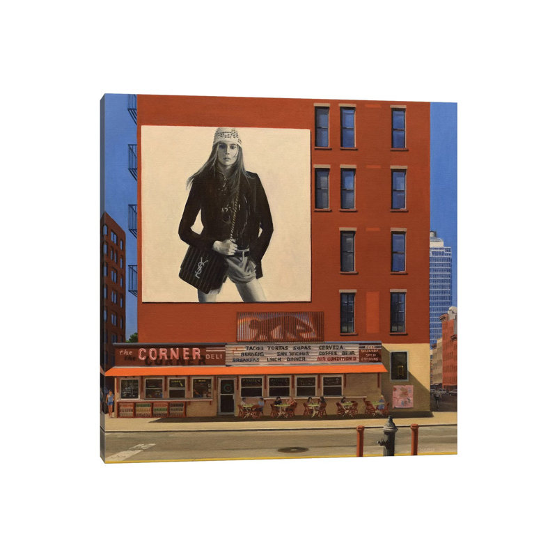 The Corner Deli by Nick Savides - Floater Frame Print on Canvas, Wrapped Canvas, 93.98 cm H x 93.98 cm W x 1.91 cm D