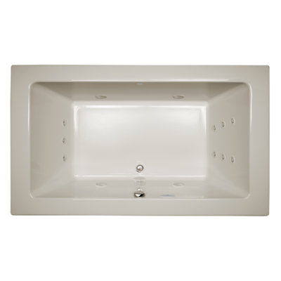 Sia® Chroma LCD Whisper Right-Hand 72" L x 42" W Drop In/Undermount Whirlpool Bathtub