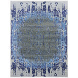 Abstract Area Rug in Blue