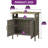 Rectangular Metal Outdoor Buffet & Console Table , 35.4'' in. W 19.7'' in. D-951126515