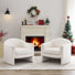 Divaraj - Set of 2 31.2" Wide Upholstered Barrel Accent Chair