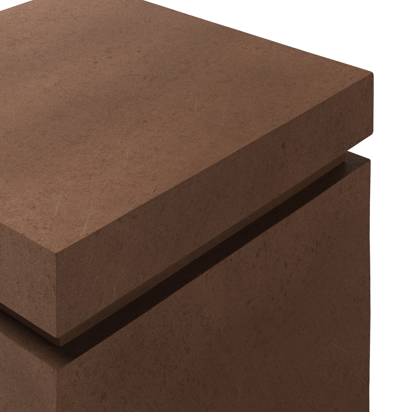Eric Square Fire Pit Table, Clay Concrete