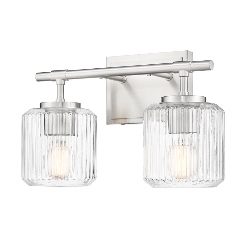 Meuble-lavabo 2 lumières Braggs, Nickel brossé