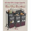 Trieur de linge, 43,5 gallons (165 L) Panier à linge avec 3 compartiments, chariot à roulettes, tablettes, sacs amovibles, poches-1477061603
