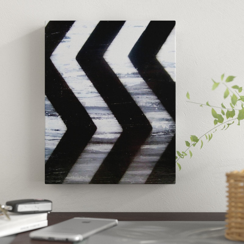 « chevron », impression sur toile, H 10 po x l 8 po x P 1,5 po