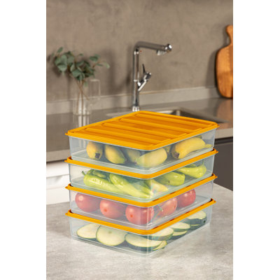 Ensemble de boîtes de rangement en plastique durable (12 pièces), orange, 3,5 x 4,1 x 2,2 pouces | Capacité de 350 ml par pièce | Lavable au lave-vaisselle, idéal pour organiser la cuisine, le bureau et l'artisanat, léger et polyvalent