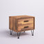 Maibritt 2-Drawer Nightstand with Metal Legs