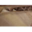Tapis beige rayé en laine noué à la main 5 pi 4 po x 7 pi 8 po
