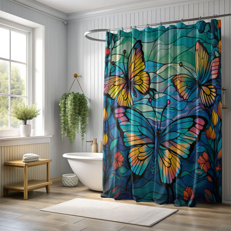Rideau de douche standard 1 pièce, H 74 po x l 71 po
