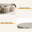 Ensemble de 2 tables basses rondes pour le salon, table d'appoint moderne d'appoint avec motif de faux Mars
