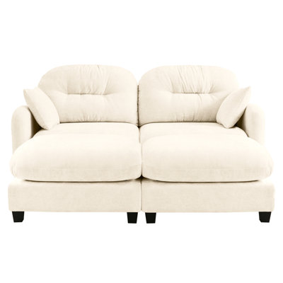 Beige Cloud Sectional Couch, 2 - Seater, Chenille, , High Density Foam, Easy Install, Elegant , Flexible Combination And Like Seater Modular Chenille Fabric, Cushion Back, Resilience Sponge, Install