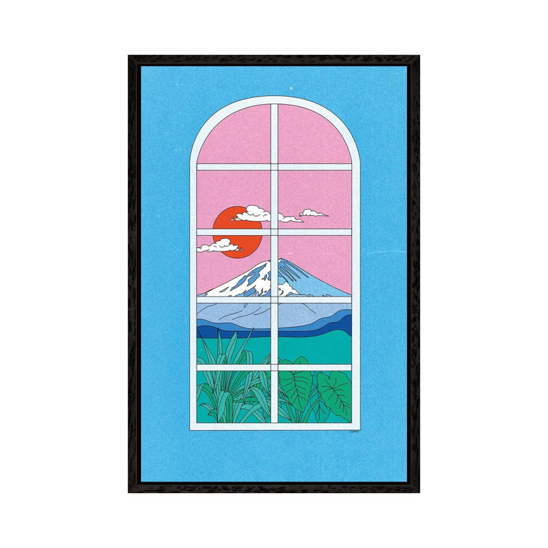 Window by Cosmo - Print on Canvas, Black Framed Canvas, 101.6cm H x 20.32cm W x 3.81cm D