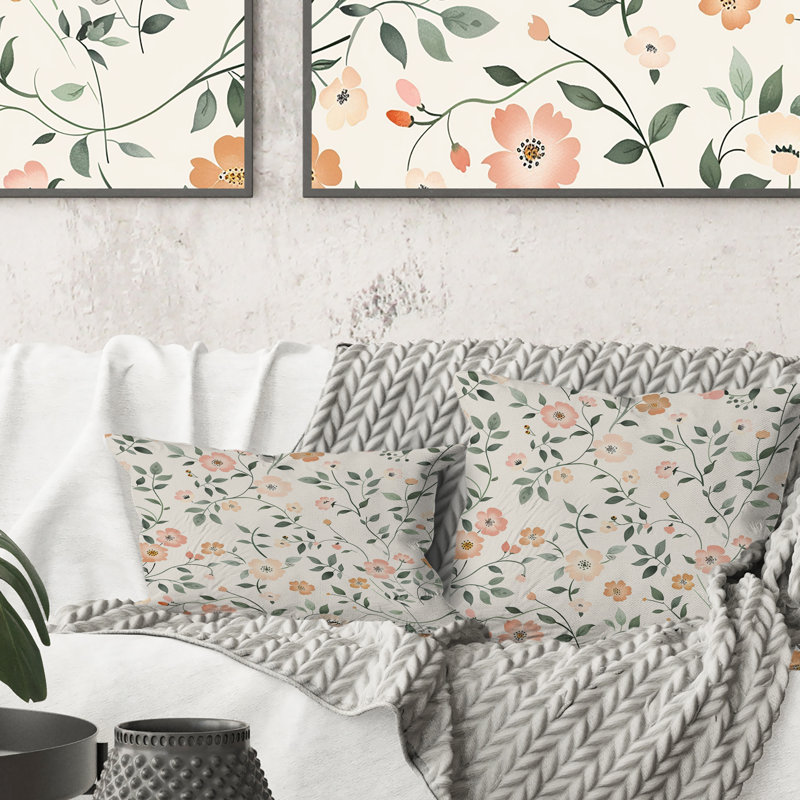 Coussin lombaire floral I
