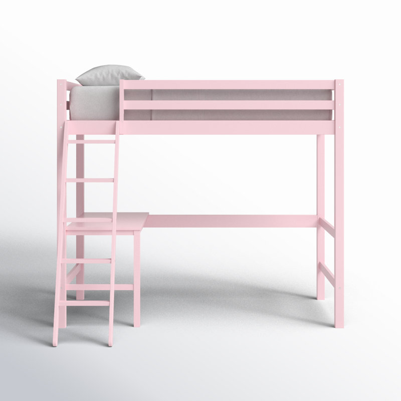 Harold Kids Twin Loft Bed, Gray