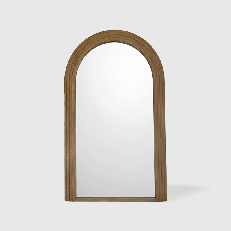 Half-circle Manufactured Wood Full Length Mirror, 70.87" x 39.37"