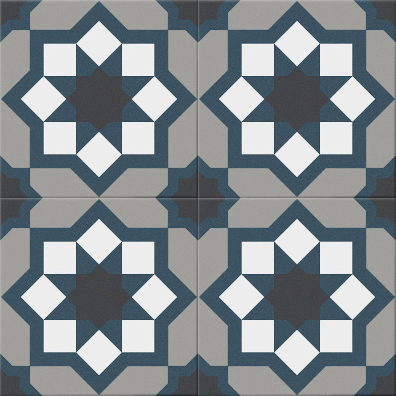 Monbleu Vanoje 8-in. Patterned Look Matte Porcelain Floor & Wall Tile