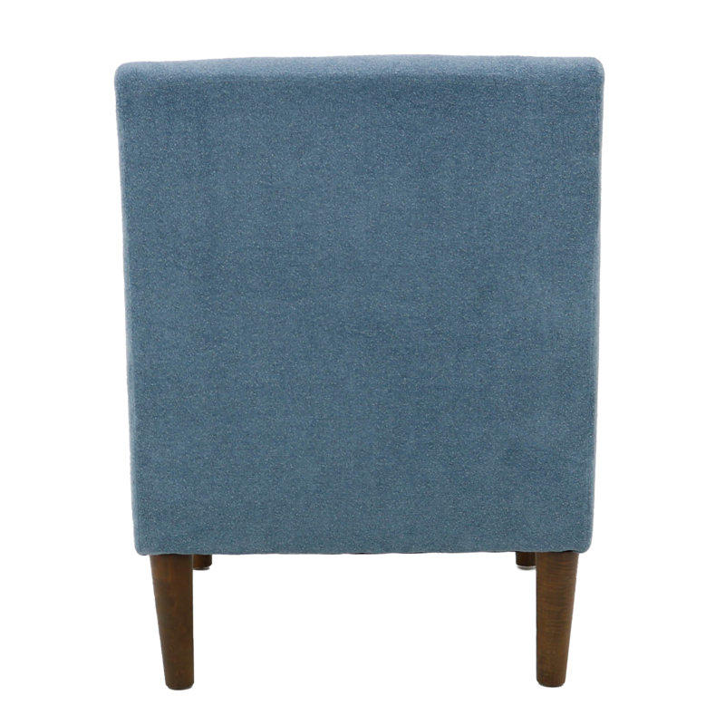 Shea Fabric Upholstered Armchair, Light Blue Polyester Blend