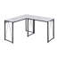 Bureau d'écriture antique blanc et noir 35,5 "avec base en métal