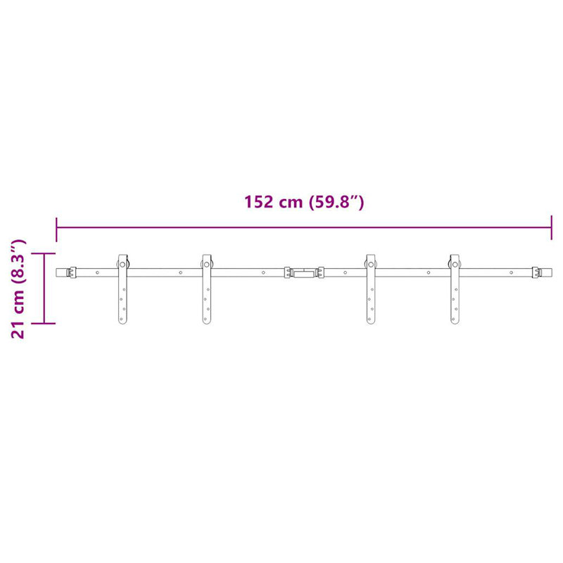 Barn Door Hardware Kit, 152