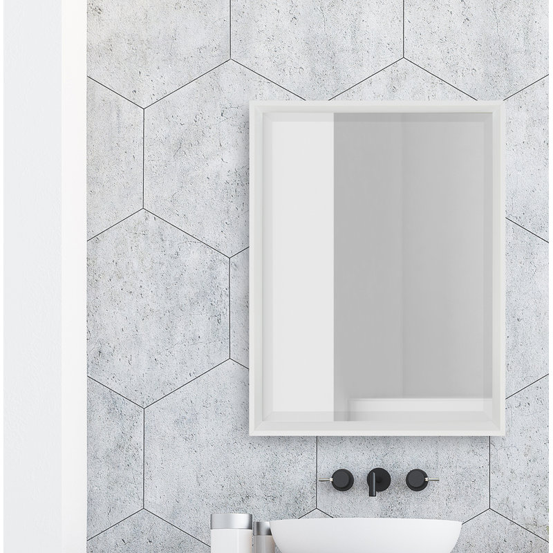 Ovey Mirror, White, 25.5" x 19.5"
