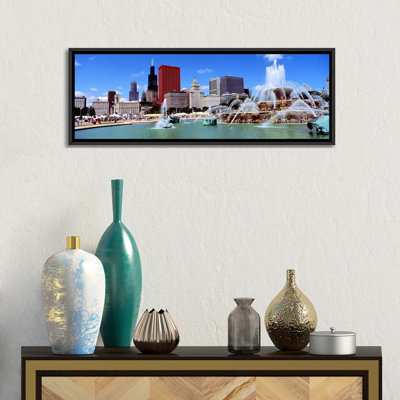 «SummerCricago, Illinois, USA» par Panoramic Images, reproduction de photo panoramique sur toile
