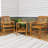 Sibyl 3-Piece Meranti Wood Patio Conversation Set