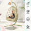 Fauteuil suspendu suspendu en osier avec support et coussin lavable pour patio-133406230-133406242