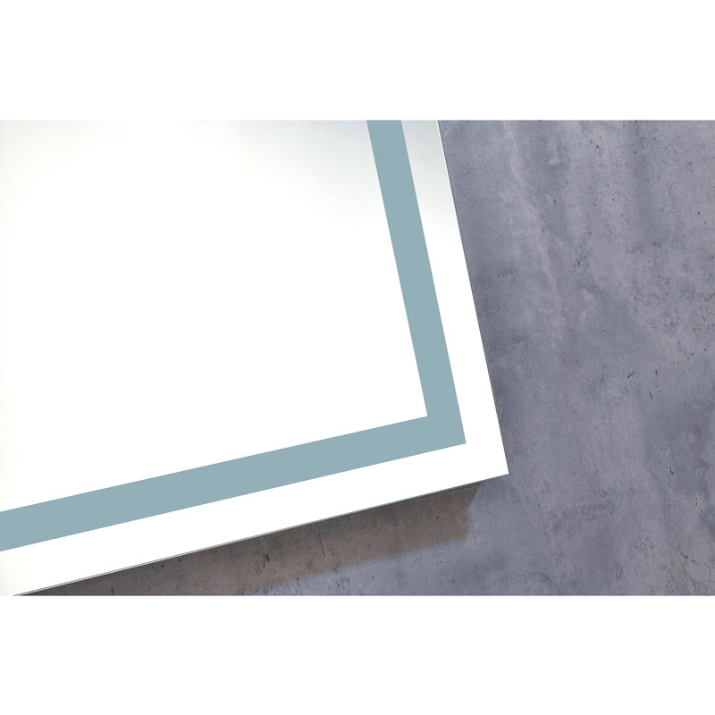 Miroir mural de salle de bain 30 * 36 avec éclairage à DEL haute luminosité + fonction anti-buée séparée + gradateur