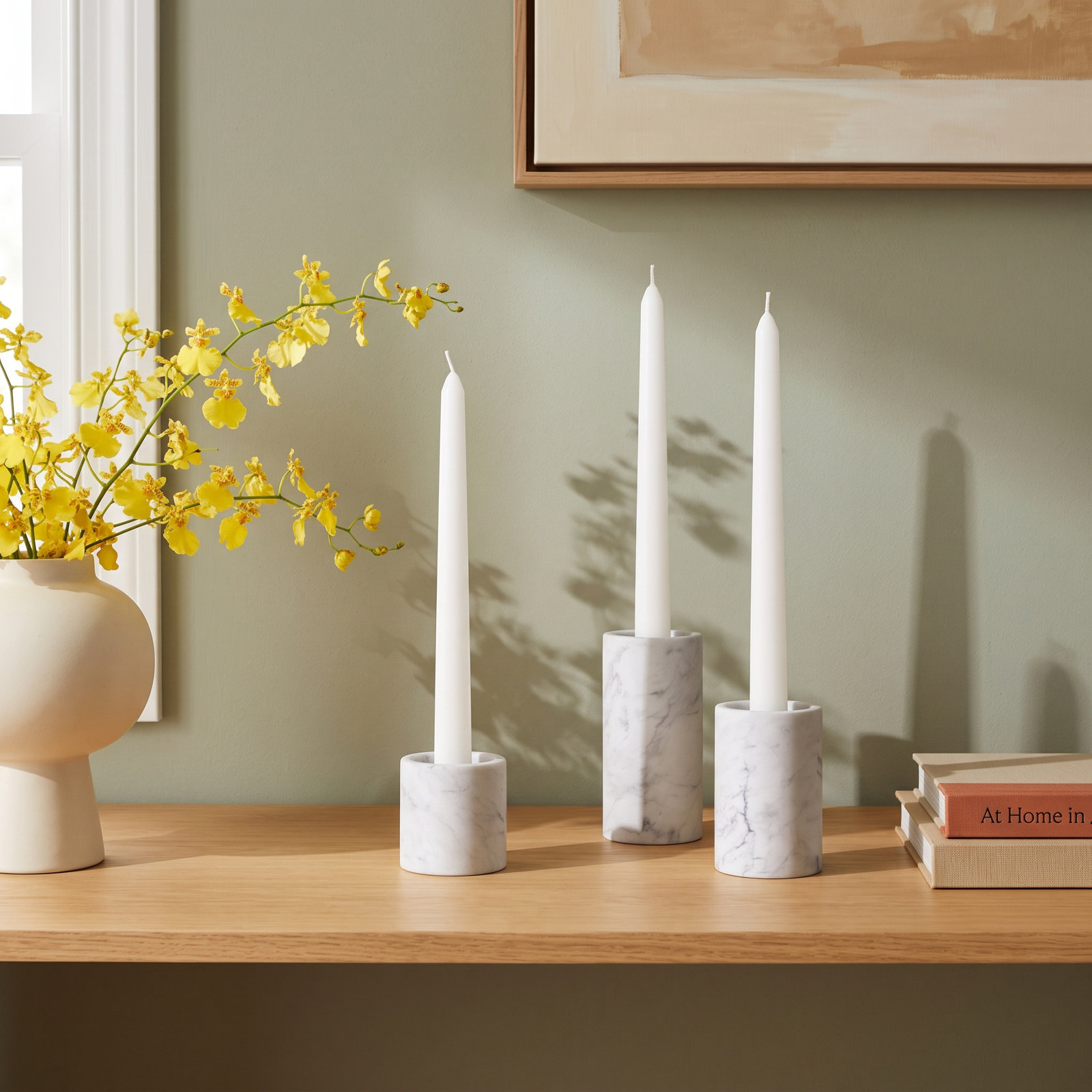 Matheson Genuine Marble Candlestick Holder
