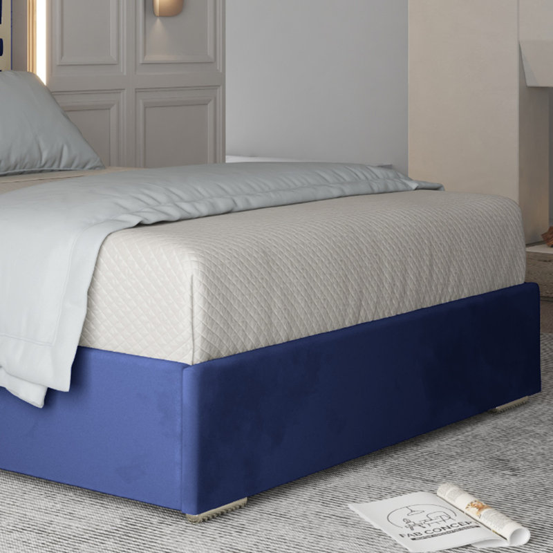 Anatolie Upholstered Bed, Single (3'), Blue